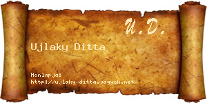 Ujlaky Ditta névjegykártya